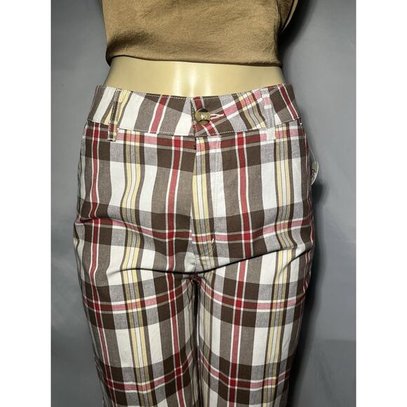 BRIXTON Victory Retro 70'S Wide Leg High Waist Cropped Plaid Pants 29X27… - Picture 3 of 16